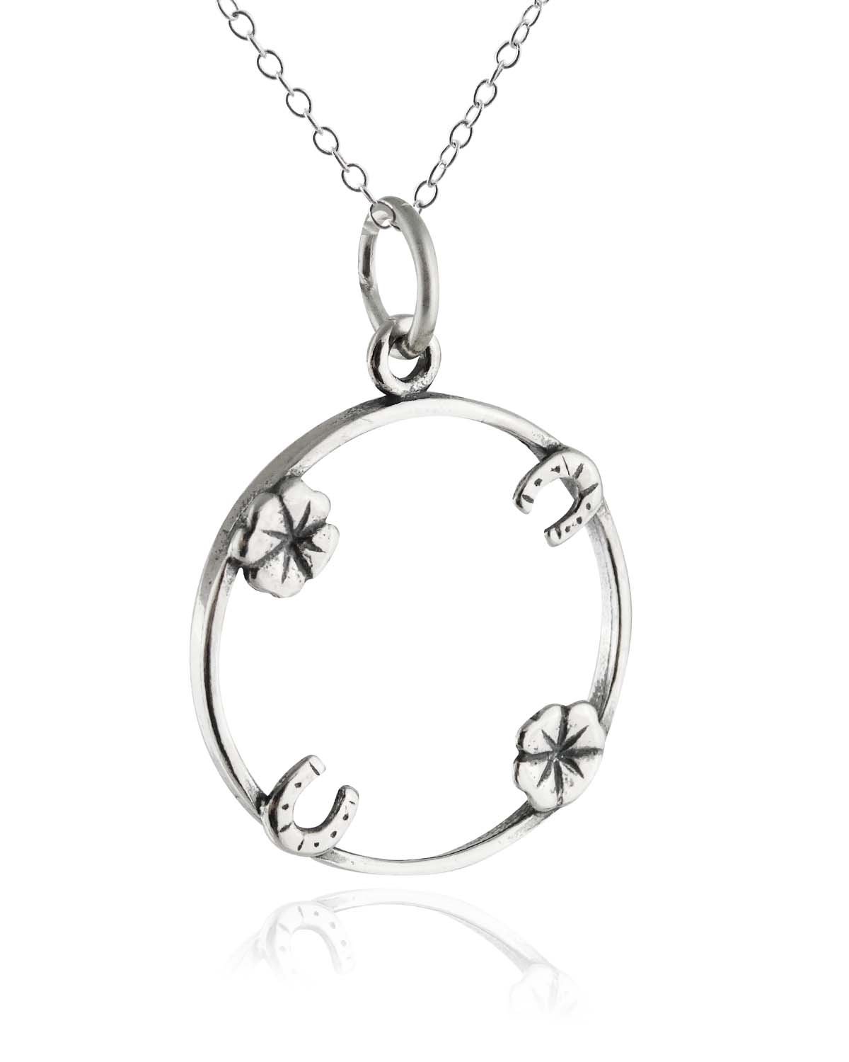 FashionJunkie4Life 925 Sterling Silver Western Coyboy and Cowgirl Pendant Necklaces