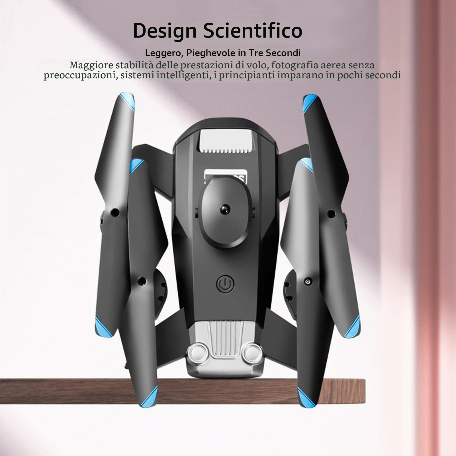 Drone S69, Doppia Fotocamera 4K HD, Ripresa con Zoom 50X, Evitamento Intelligente Degli Ostacoli Multicanale a 360 Gradi, Giocattoli Sospesi Intelligenti, Regali per Bambini, Adulti, Principianti