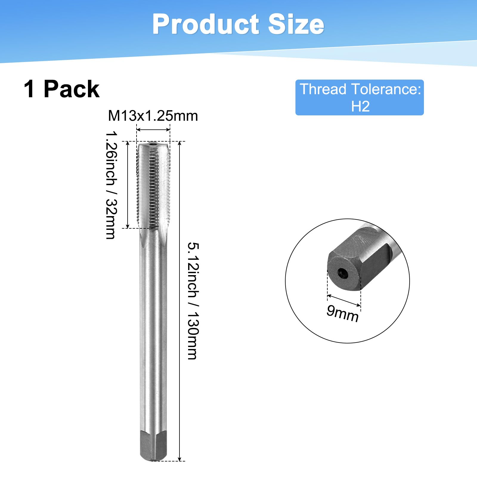 M METERXITY M13x1.25mm Metric Thread Tap - Image 3