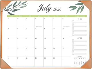 Desk Calendar 2026-2027 with Desk Mat – 22" x 17" Large Desk Pad Calendar Runs from July 2026 to December 2027, Office Supplies Desktop Monthly Calendar for Home & Office