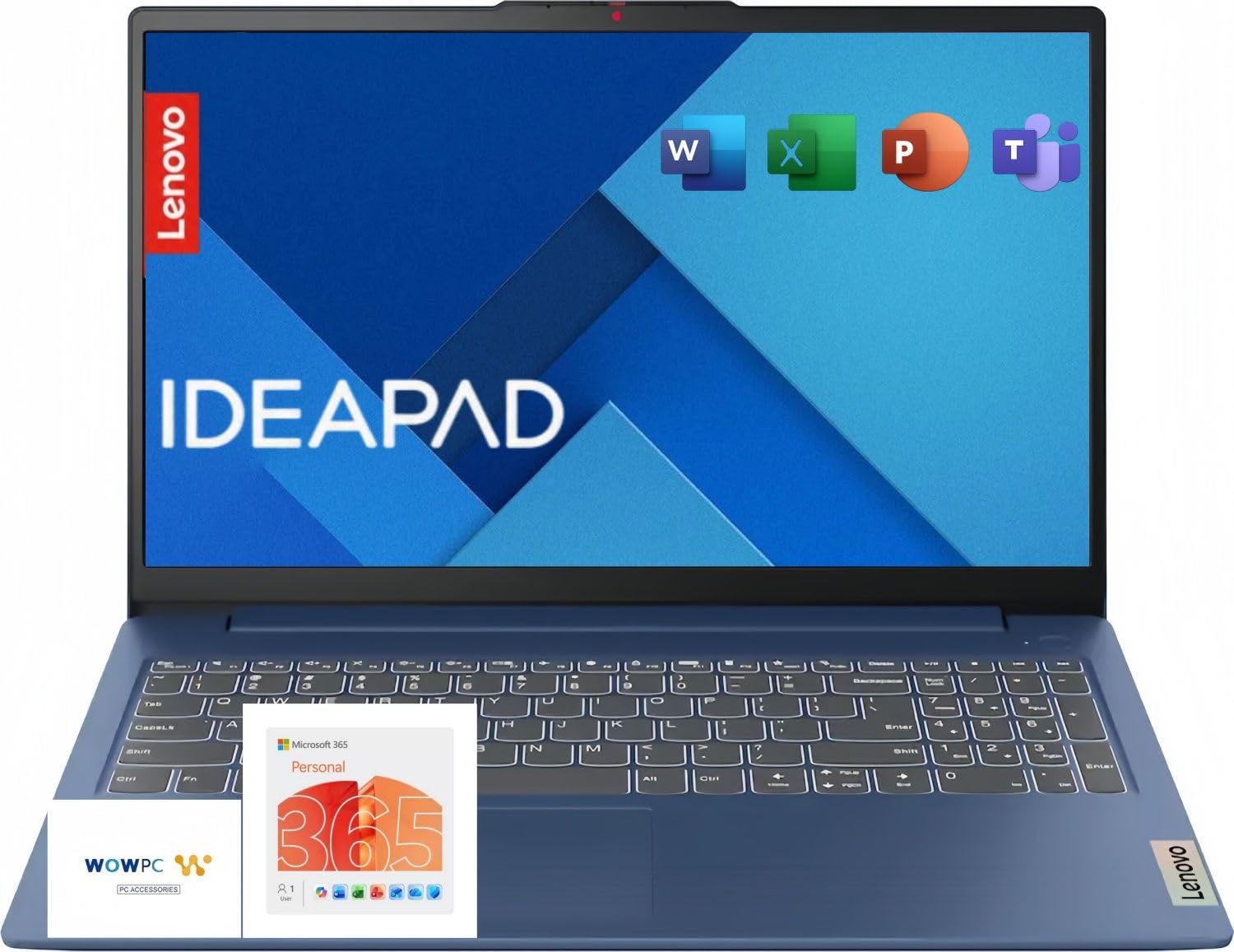Lenovo IdeaPad Slim 3i, 15.6" FHD Laptop, Microsoft 365 Included, Intel N150, 8GB DDR5, 128GB SSD, 1TB Cloud Storage, Win 11 with Copilot, Dolby Audio, Numeric Keypad, Lightweight