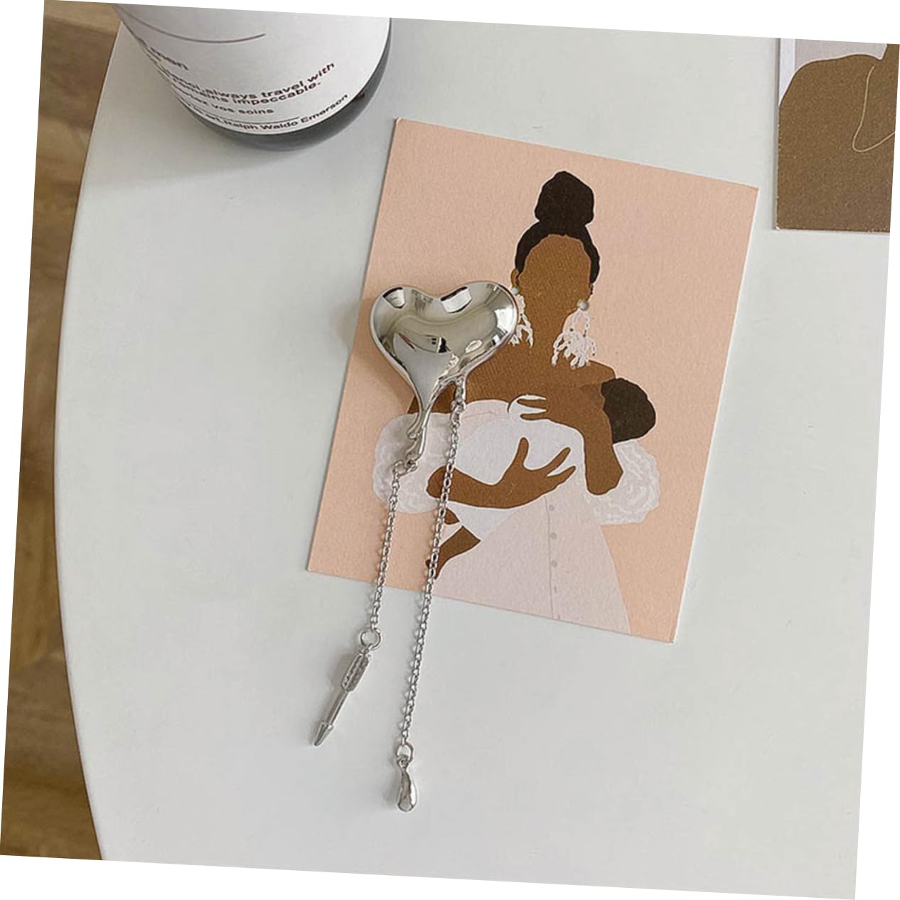 5st Liebes Kette Brosche Anstecknadel Für Kleidung Frauen Herz Brosche Pins Für Frauen Damen Accessoires Valentinstagsgeschenke Für Sie Anstecknadel Für Damen Legierung Silver