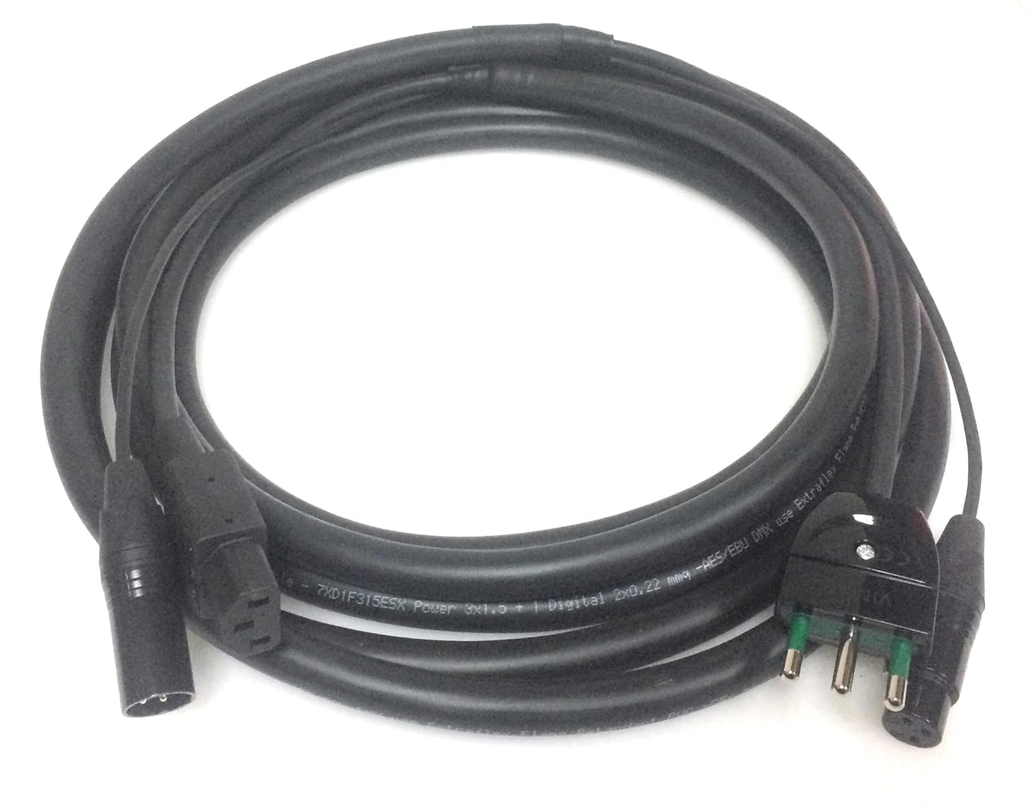 DG Systems - Cavo ibrido phono-rete per casse attive con spina 16A e VDE - Made in Italy (10 mt)