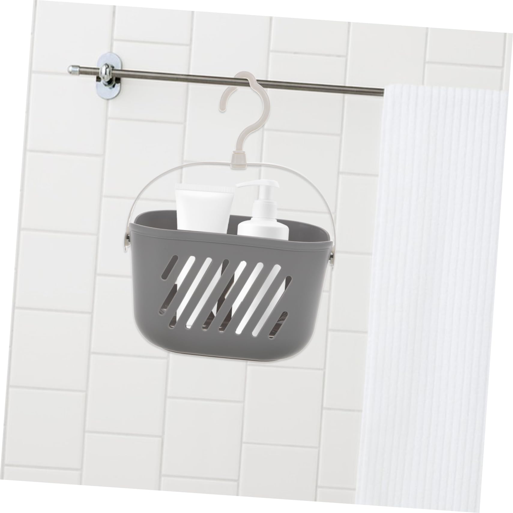 EXCEART 2 Piezas Cesta De Mano De Baño Cestas De Almacenamiento De Plástico Ducha sobre La Ducha Cestas De Plastico Ducha sobre El Cabezal De La Ducha Colgante El Plastico Cesta De Aseo