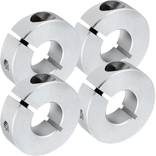 POPETPOP Colliers de Serrage Diamètre Intérieur 12 Mm en Alliage D'aluminium Lot de 4 Anneaux Fixes Ouverts Légers et Adaptés aux Rotatifs Industriels