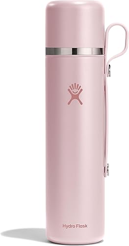 Hydro Flask Hot Flask & Cup - Recipiente de viaje aislado de acero inoxidable para bebidas calientes para café y té, 36 onzas, color rosa trillium