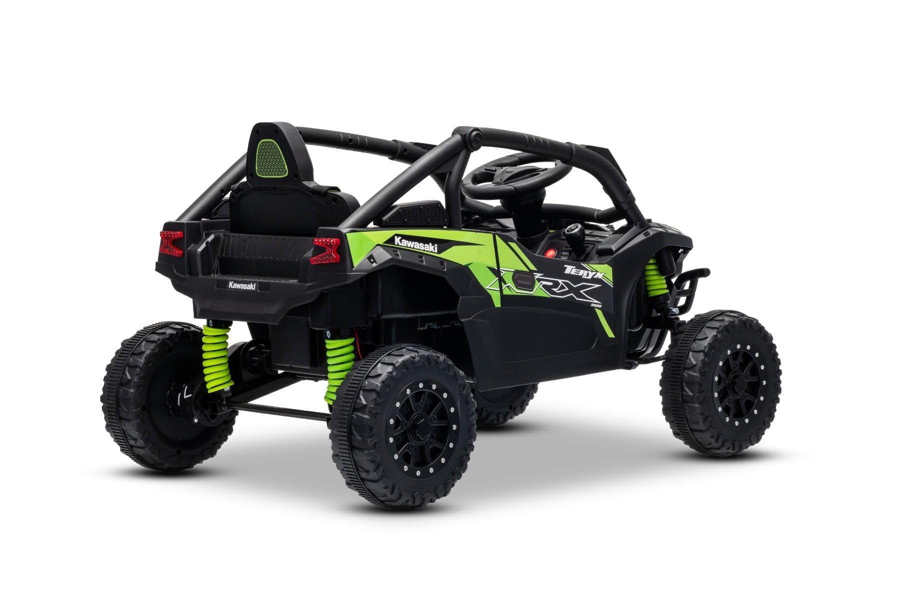 Kawasaki TERYX KRX 1000 12 V elektryczny samochód dziecięcy, jednoosobowy, zawieszenie na tylnej osi, pilot zdalnego sterowania 2,4 GHz, akumulator litowy, 2 silniki 25 W, składana rama ochronna