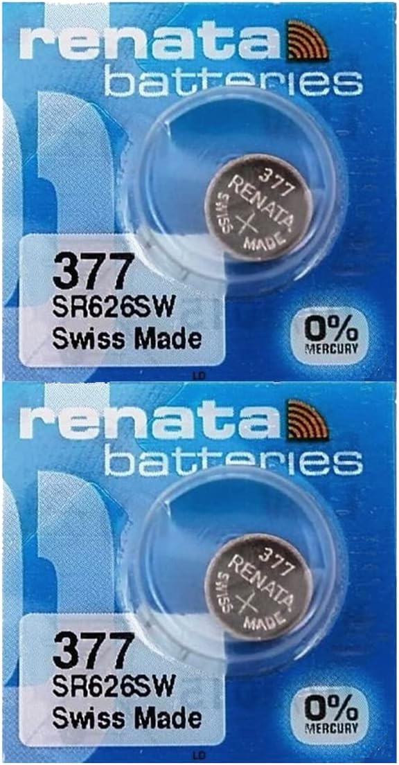 Renata BatteriesRenata 377 SR626SW Batteries - 1.55V Silver Oxide 377 Watch Battery (2 Count)