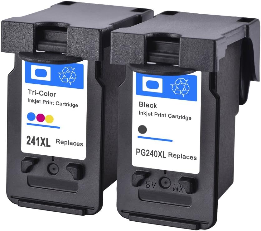 SMAGA Remanufactured PG-240 PG-240XL Black & CL-240 CL-241 Color Ink Cartridges Compatible to MG3520 MG3220 MX3620 MX472 MX532 MG2220 2 Pack