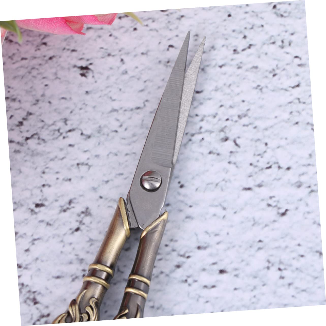 EXCEART 3 Piezas Tijeras Tijera De Cocina Cortador De Hilo con Diseño De Lirios Pinza De Costura Cizalla De Punto De Cruz Pestañas Doble Párpado