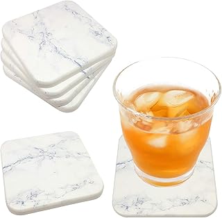 コースター 珪藻土 Whonor 珪藻土コースター 吸水コースター 茶パッド 大理石柄 速乾 吸水性 調湿性 消臭性に優れた 断熱パッド 滑り止め ソイルコースター 鍋敷き お茶、お酒、コーヒーのカップスタンド 石鹸おき おしゃれ コースター ...
