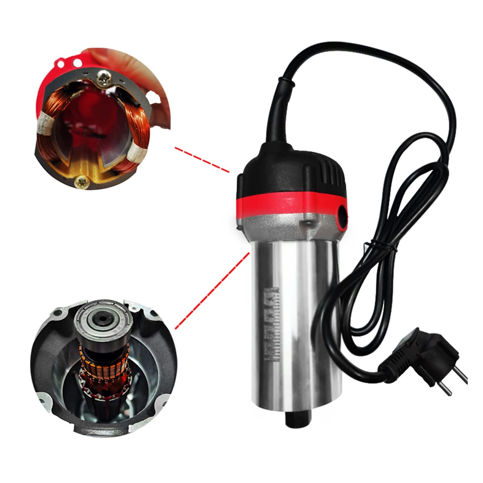 Kit combinado de herramientas de enrutador de madera de 800w y 30000rpm, máquinas eléctricas de carpintería, herramientas de corte Manual de carpintería eléctrica con cortador de fresado para profesio