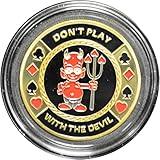 MRC Poker Hand Painted Poker Card Guard Protector - Don't Play with the Devil