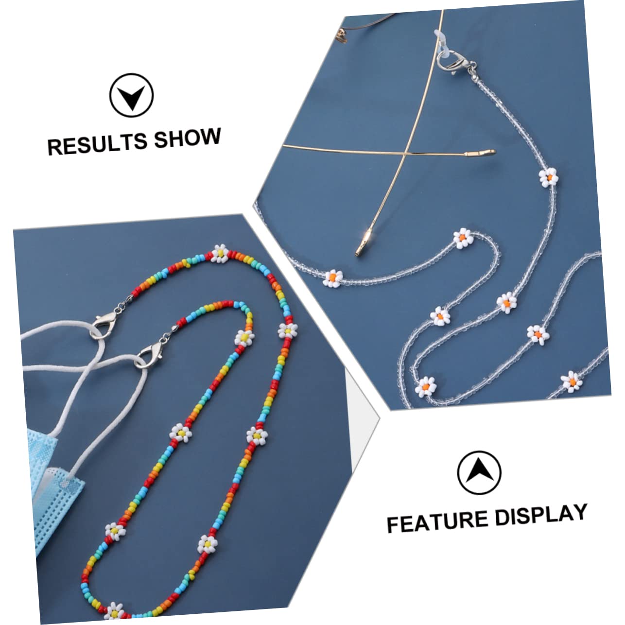 GALPADA Gänseblümchen-maskenkette Floret Brillenbänder Stylische Umhängebänder Brillenband Brillen Anti-verlorene Ketten Halsketten-lanyard Trendige Sonnenbrillen Für Damen