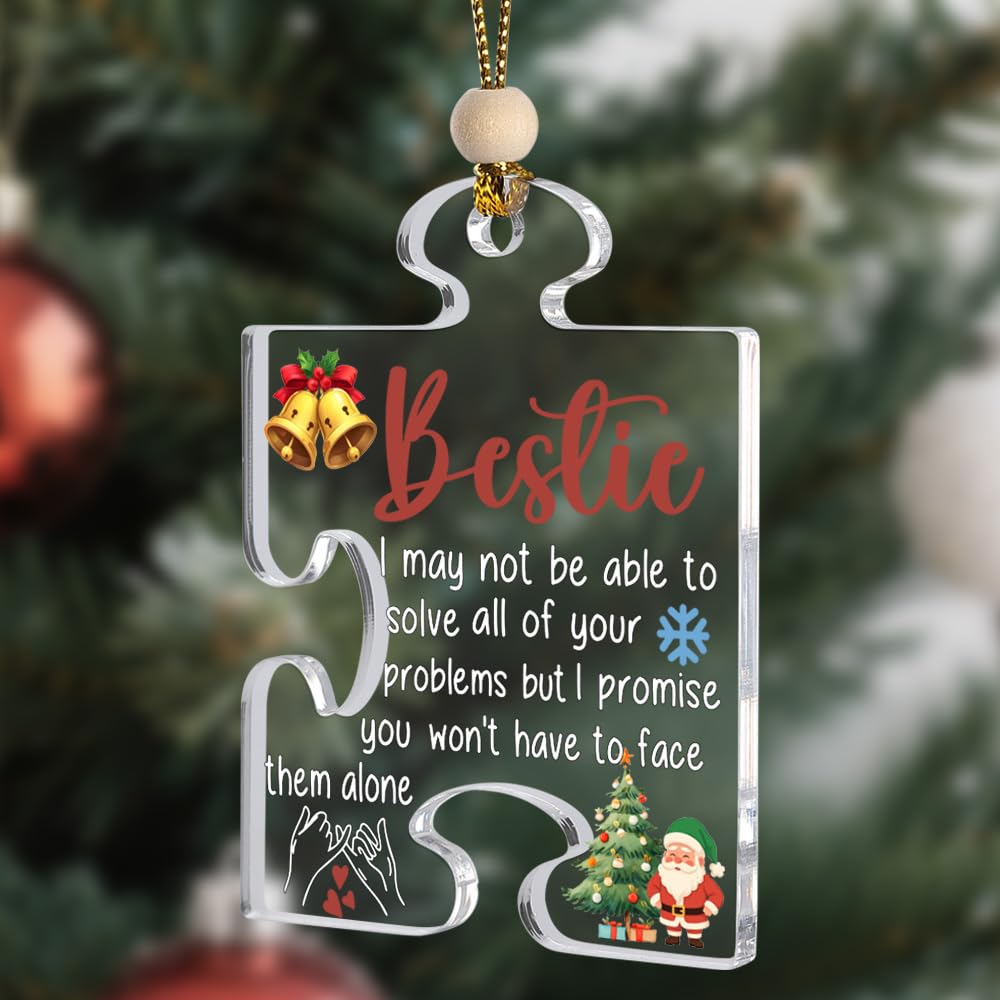 Puzzle décoratif en acrylique Bestie YK3 : cadeau de Noël idéal pour meilleur ami