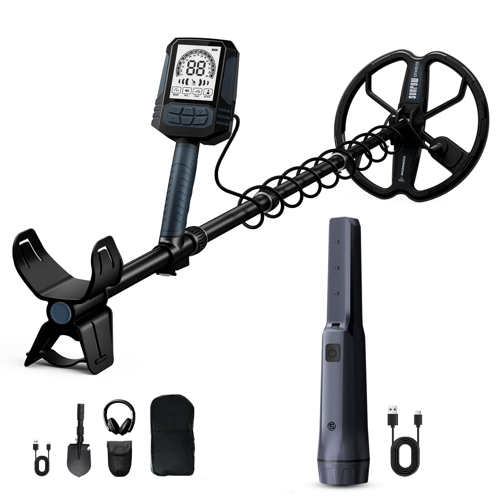 SUNPOW Metalldetektor & Pinpointer -OTMD15 & NXGD02