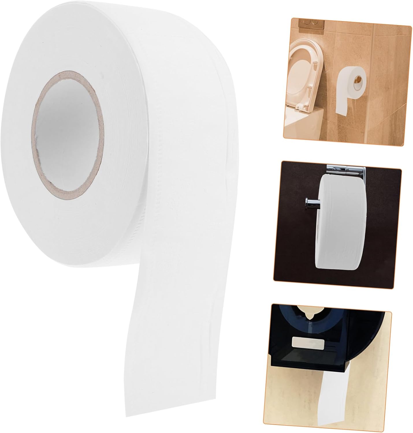 Ipetboom 1roll Three Thickened Toilet Paper Roll Commercial Use Napkin Tissue for Hotels Restaurants Schools and Public Restrooms Clean Safe Pulp Material