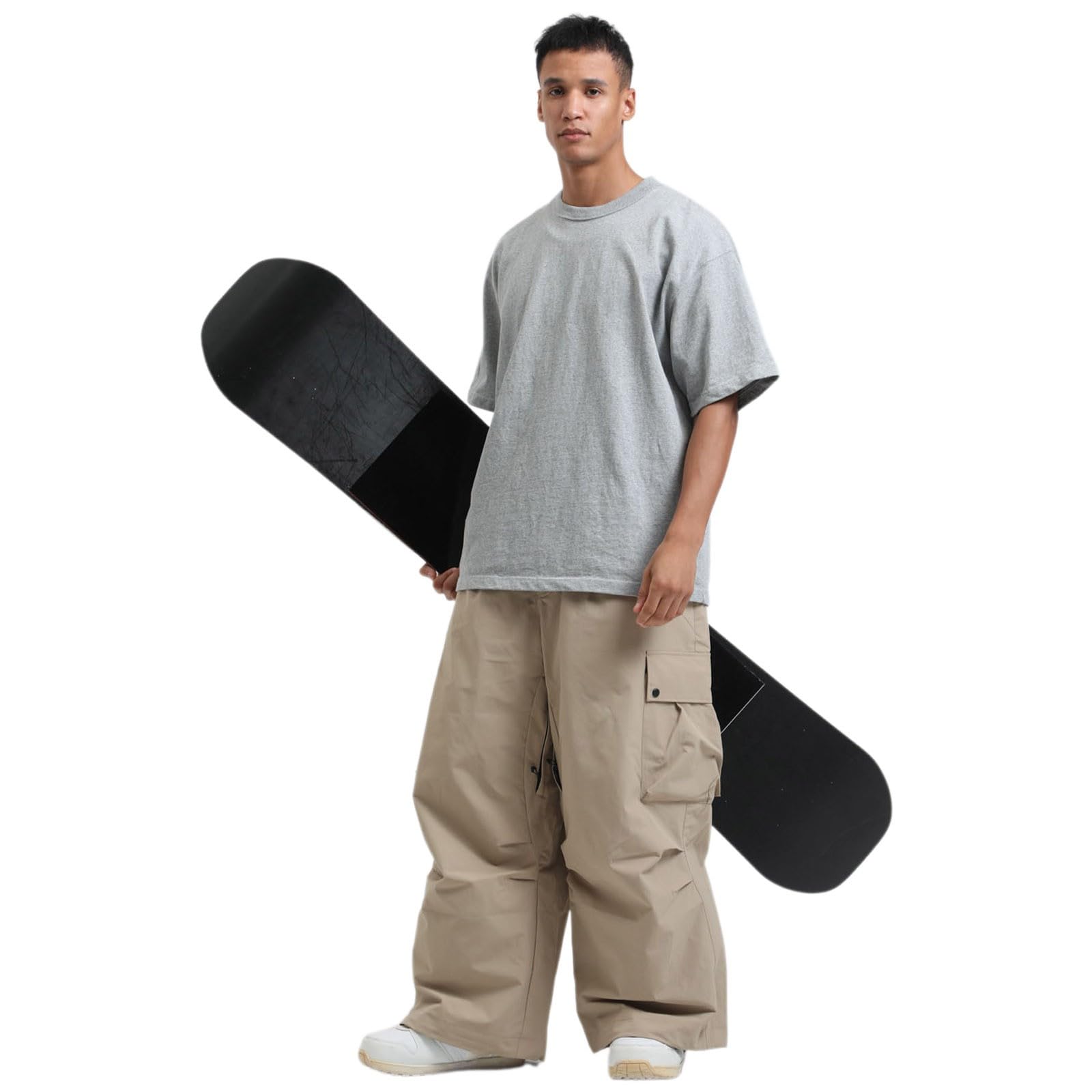 Generisch Pantaloni da snowboard da uomo, baggy, impermeabili, da sci, pantaloni cargo da neve, caldo isolamento, pantaloni da sci, pantaloni invernali, traspiranti, snowboard, pantaloni da neve
