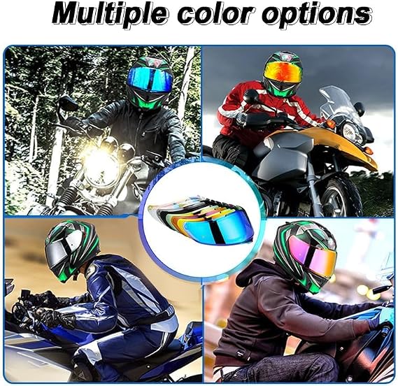 Motorcycle Helmet Visor for Arai Tour-CROSS3 TX3 XD4, Replacement Sun Protection Anti-Scratch Helmet Face Shield, Motorcycle Helmet Visor Accessories Replacement,C Golden Red