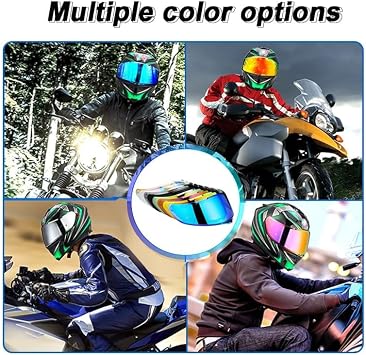 Motorcycle Helmet Visor for Arai Tour-CROSS3 TX3 XD4, Replacement Sun Protection Anti-Scratch Helmet Face Shield, Motorcycle Helmet Visor Accessories Replacement,C Golden Red