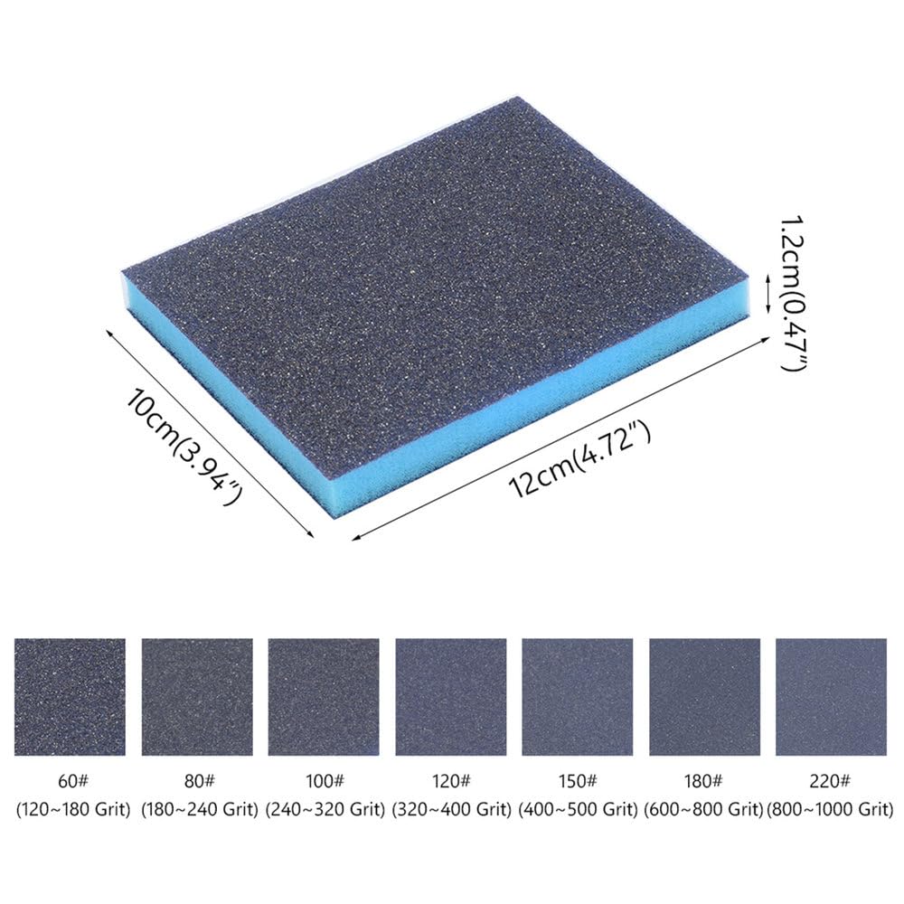 Detergente per Cucina 120-1000 Grit Spugna abrasiva Carta vetrata Strumenti Lucidatura Spugne Abrasive Blocchi abrasivi Lavabili, 400,500 Grit, 5 PZ
