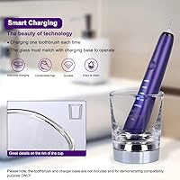 Vista 3 de Cargador de vidrio de repuesto compatible con cepillo de dientes eléctrico Philips Sonicare Diamondclean, para HX9100 CBA1001 CBA2001 CBA3001