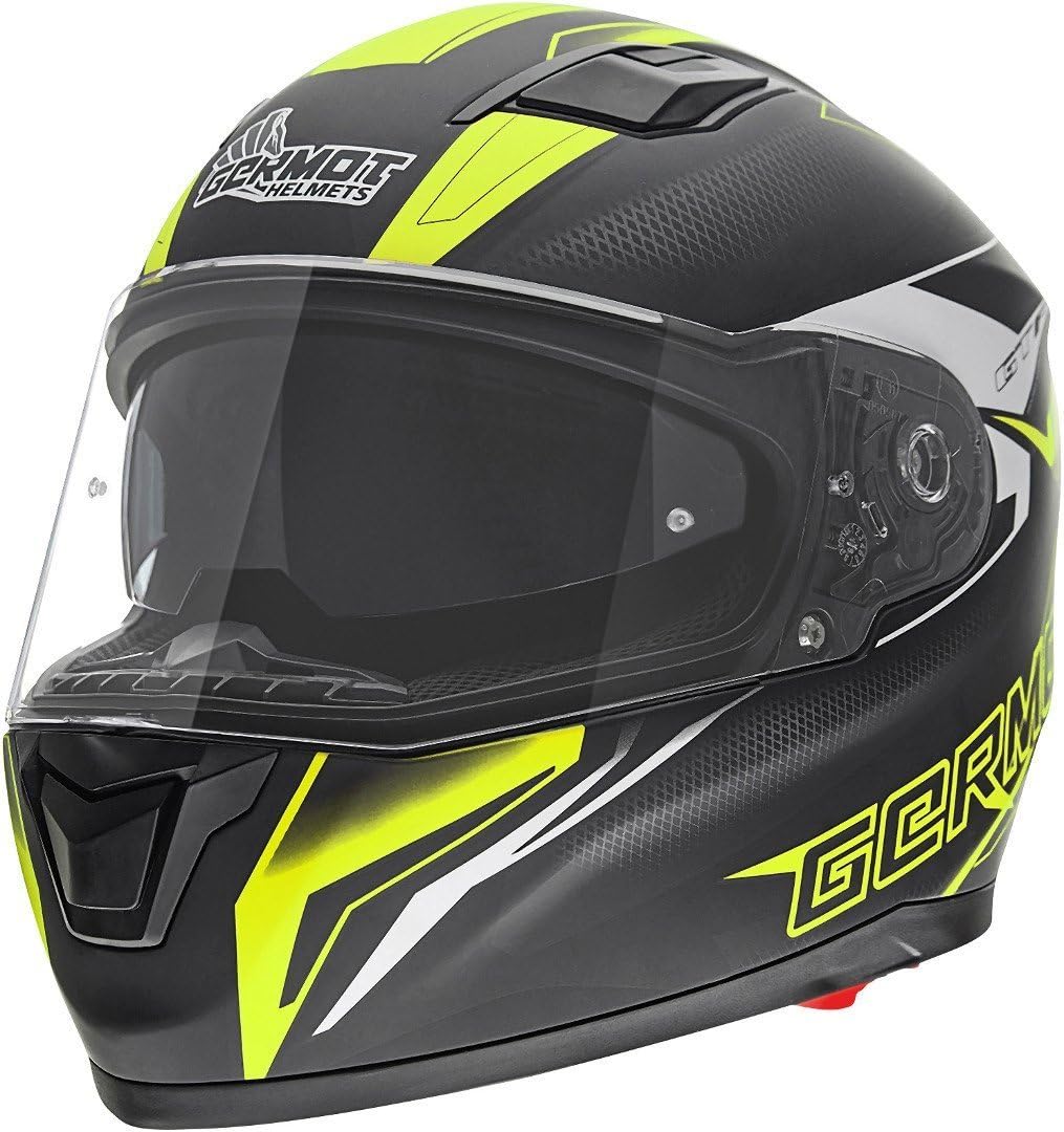 Germot GM 330 Decor Helm, schwarz matt/neon, M (57/58) | Beschlaghemmend