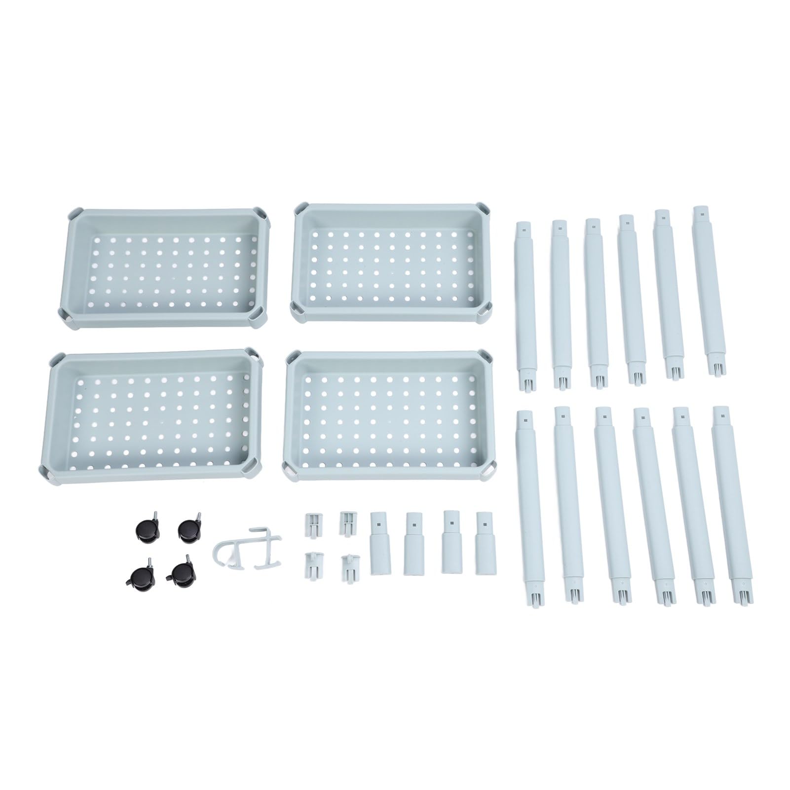 Fafeicy Półka łazienkowa na Podłodze, Plastikowa Wolnostojąca Półka (4