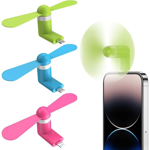 MIUOLV 3 Pack Portable Fan for iPhone