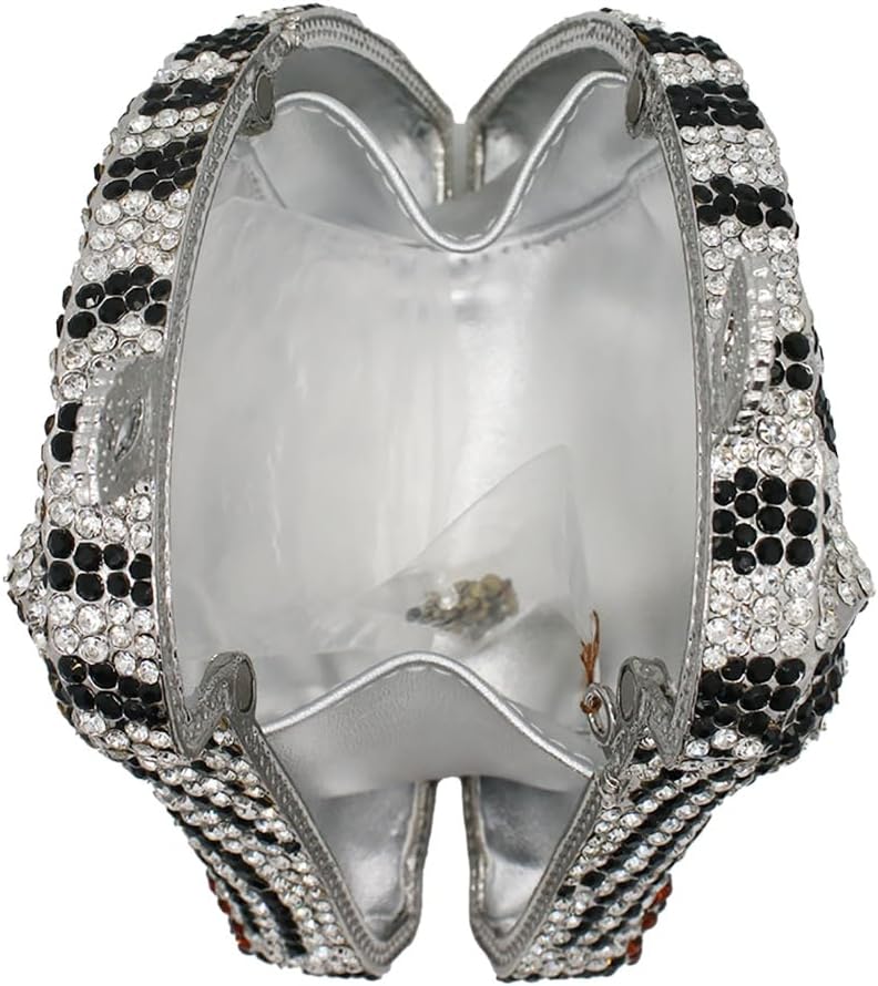 RomanticDesign Women Horse Head Evening Clutch Luxury Sparkly Rhinestone Crystal Bride Purse Party Prom Banquet Handbag