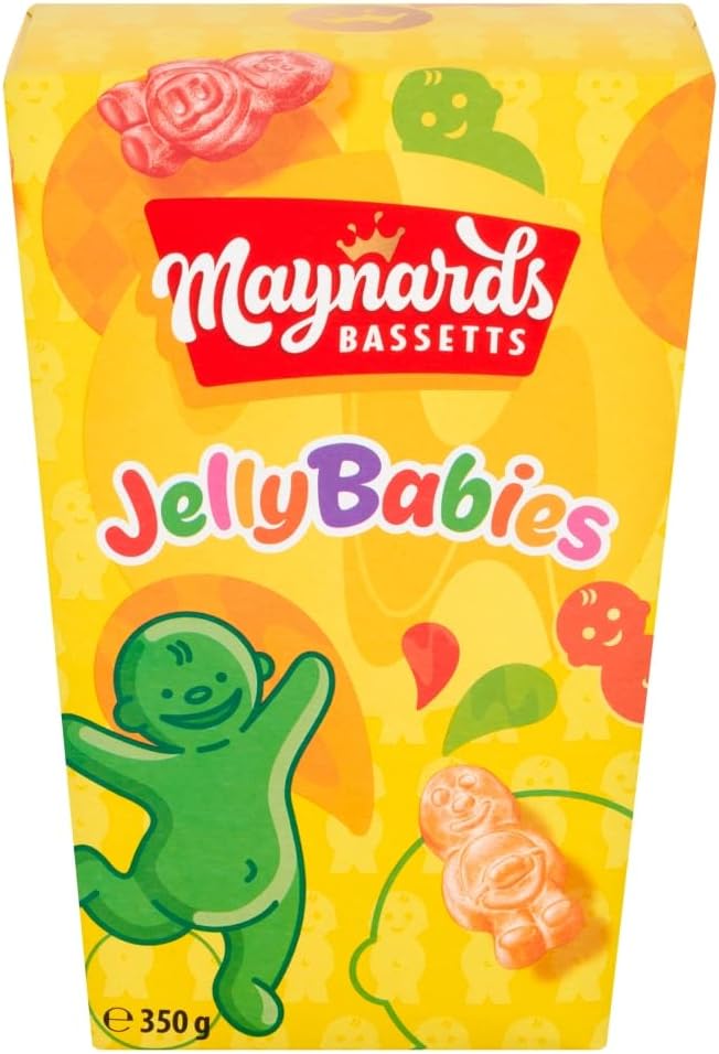 Maynards Bassetts Jelly Babies Sweets, Soft Fruity Jelly Candies, 350 g Sharing Box (Pack of 1)