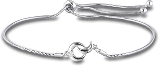 925 Sterling Silver Canadian Diamonds Adjustable Bolo Bracelet (H-I Color, SI2-I1 Clarity) by POLAR LIGHT DIAMONDS - Choice of Styles