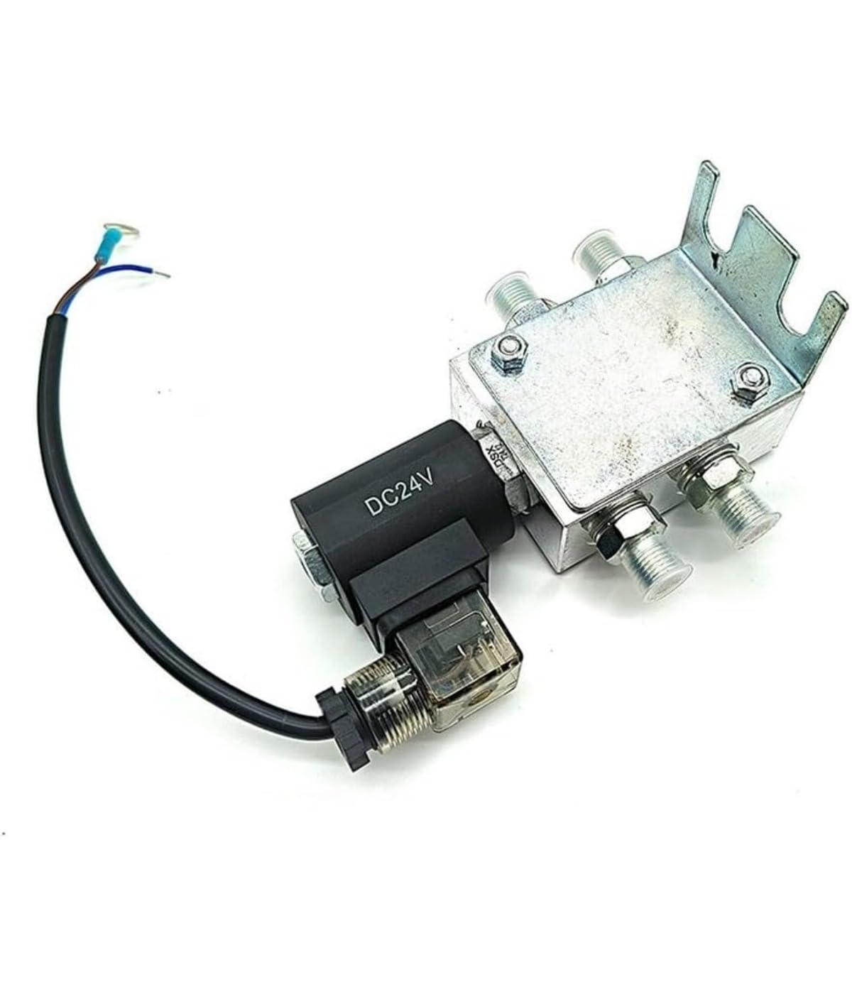 12V/24V Magnetventil, Hydraulisches 2-Positionen-4-Wege-Magnetventil, Baggerventile, Geeignet für Bagger, Kompaktlader und andere schwere Hydraulikgeräte (12V)
