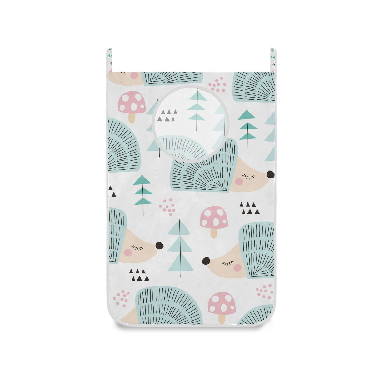 ISAOA Large Hanging Laundry Hamper Bag for Bedroom Nursery Dorm Door Closet,Cute Hedgehog Laundry Bag Foldable Storage Toys Laundry Bins