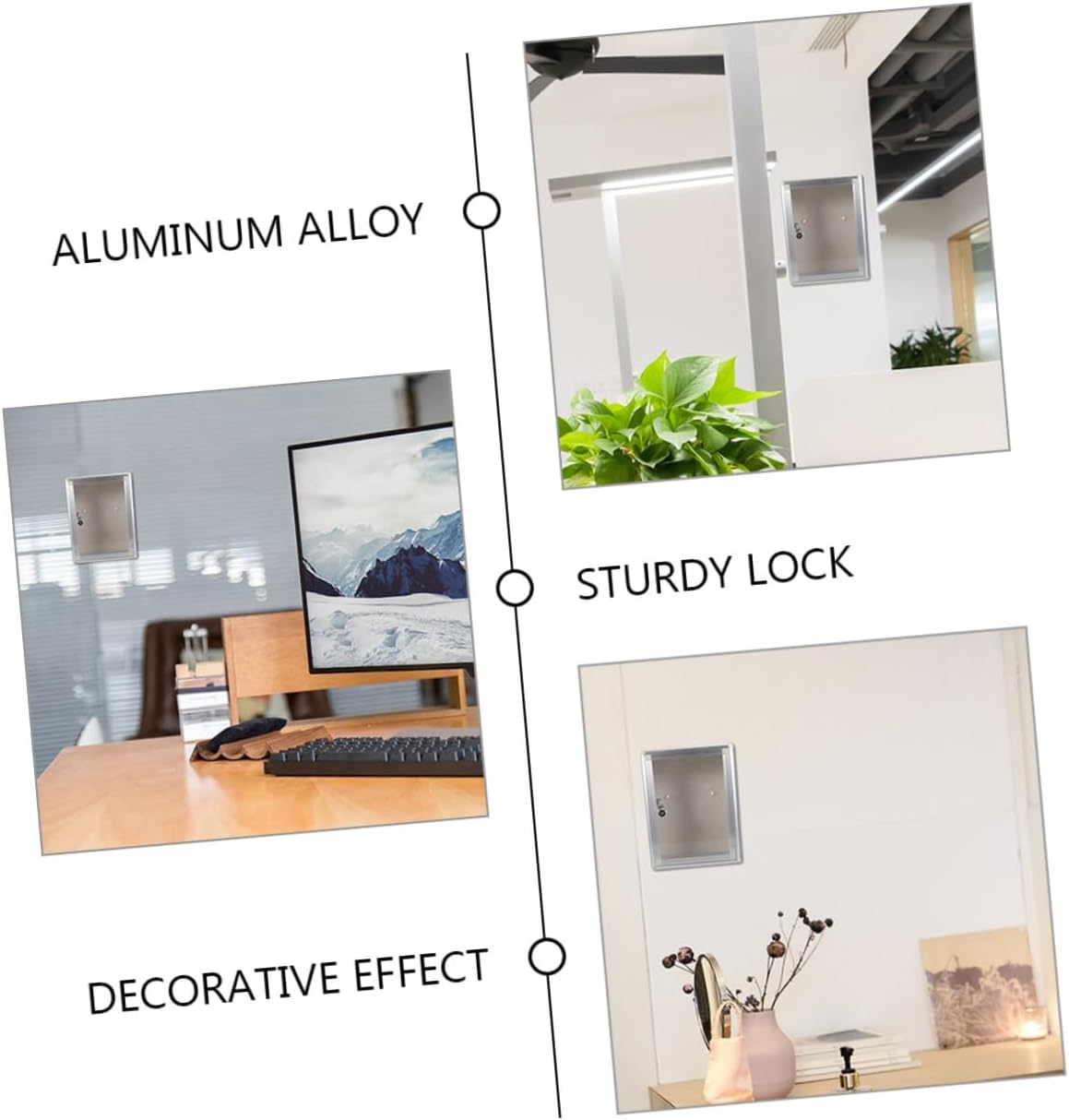 2pcs Outdoor Mail Box Wall Mount Mailbox Metal Locking Home Office Voting Box