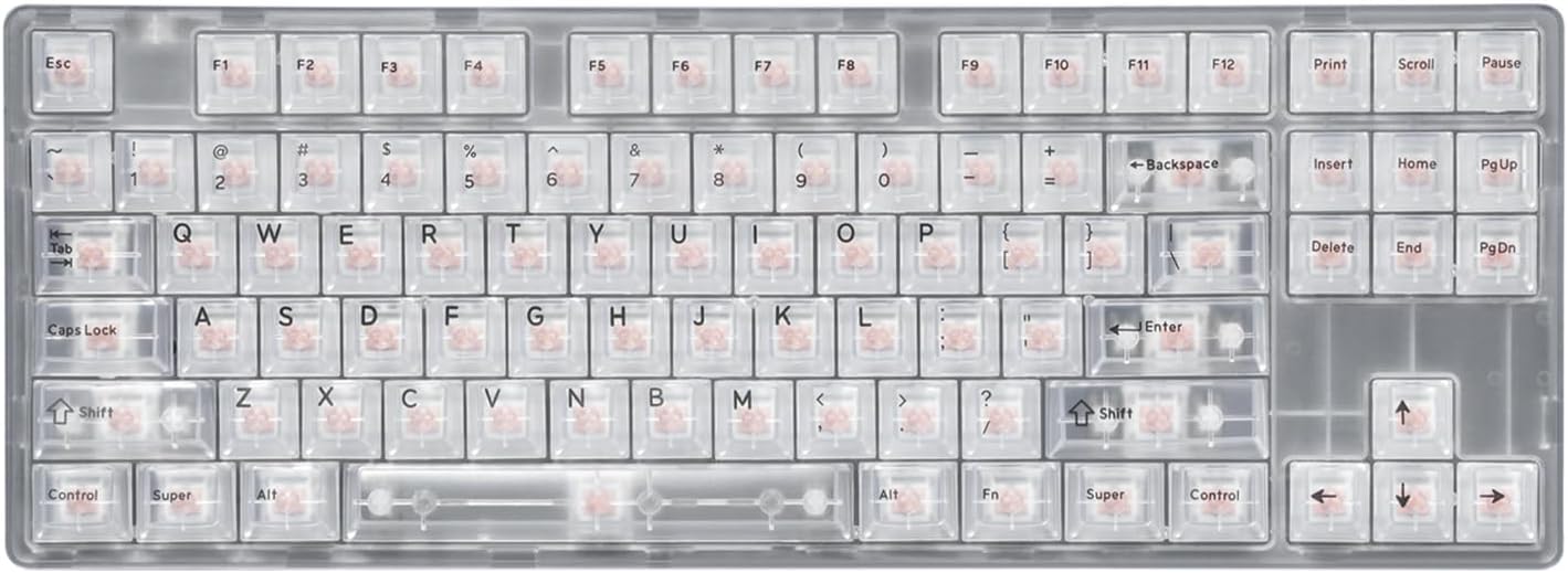 DROP + MiTo Keysterine Transparent ABS Keycap Set R2 - Cyberjam - 60%, 65%, 75%, TKL, WKL, 1800, 96-Key, Full-Size and More Cherry MX Style Keyboard Compatibility