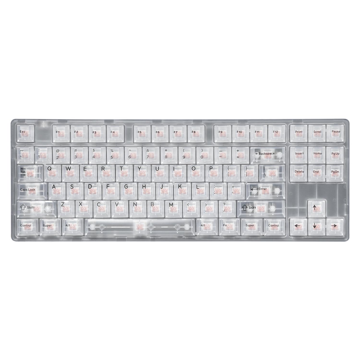 DROP + MiTo Keysterine Transparent ABS Keycap Set R2 - Arctic - 60%, 65%, 75%, TKL, WKL, 1800, 96-Key, Full-Size and More Cherry MX Style Keyboard Compatibility