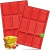 Walfos Silicone Mini Loaf Pans, Non-Stick Mini Bread Pans, 9 Cavities Silicone Bread Baking Mold, Perfect for Mini Loaf, Cake, Bread and Meatloaf, Food Grade & BPA Free, Set of 2