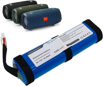 5200mAh/7.4V 2INR19/66-2, SUN-INTE-103 Replacement Battery for XTREME2BLKAM, XTREME2BLUAM, Xtreme 2 Li-ion