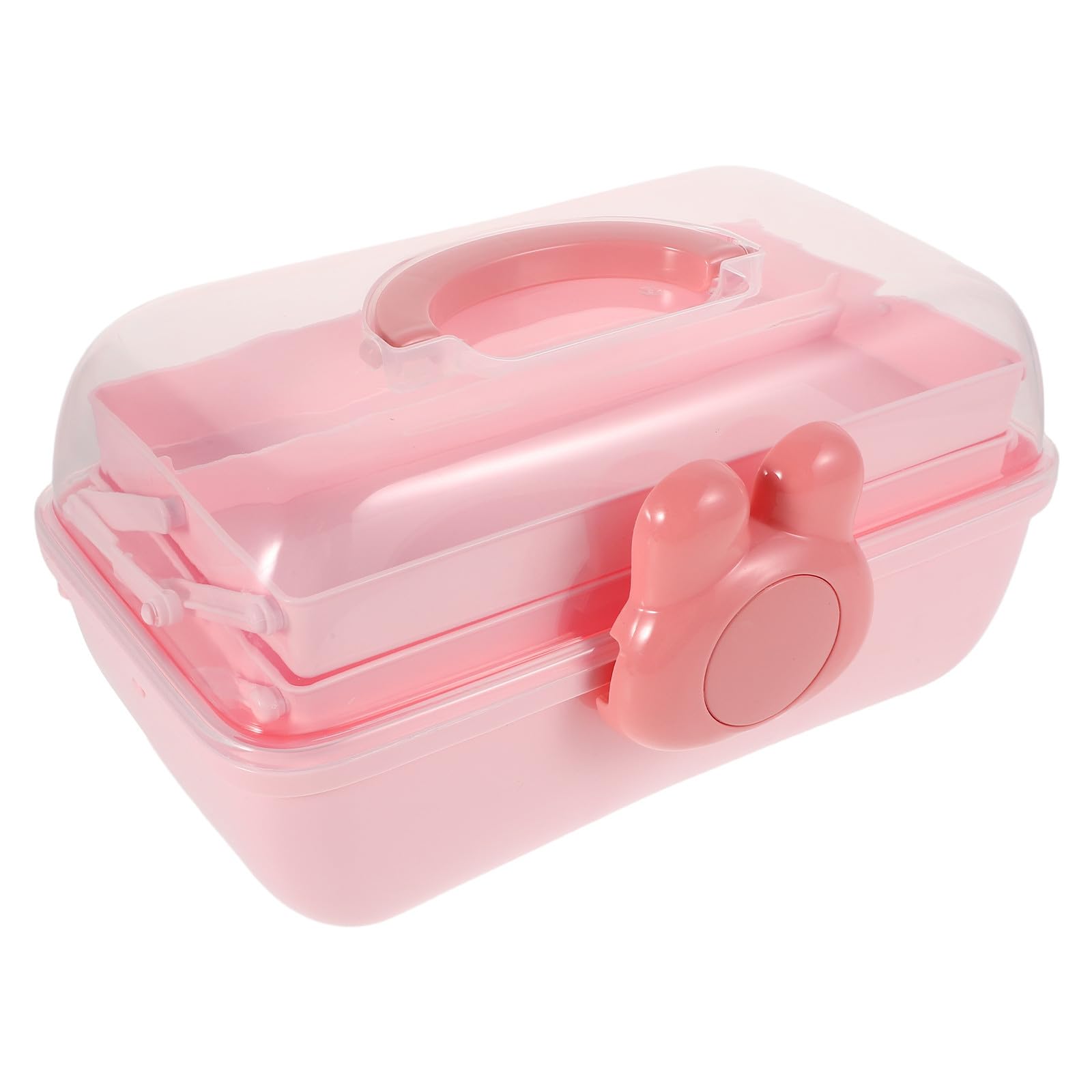 Petit coffret de rangement multifonction rose à motif lapin, le cadeau idéal pour enfants