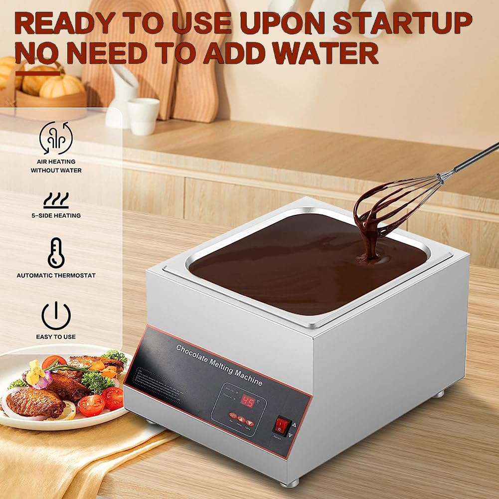 Melting Pot 500 W, controllo digitale della temperatura 0-85 ℃, fonditore elettrico per cioccolato, latte, crema, ideale per esigenze di cottura, cottura e pasticceria