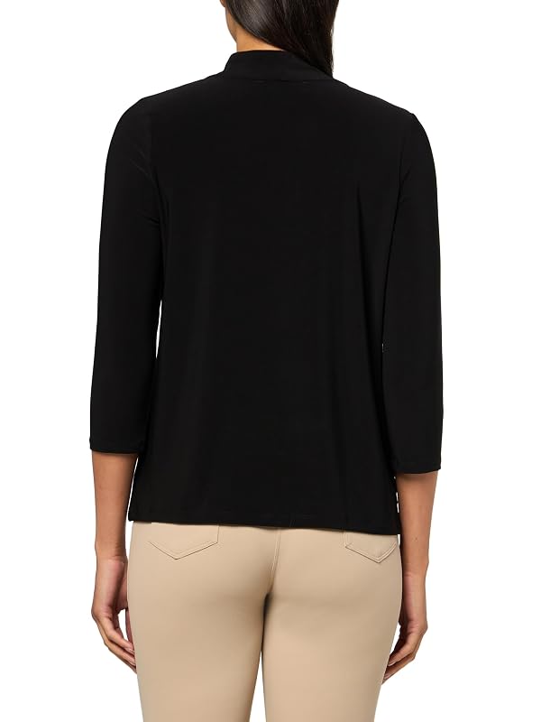 Kasper Solid ITY 3Q SLV Knot Front Black by Kasper - Image 2
