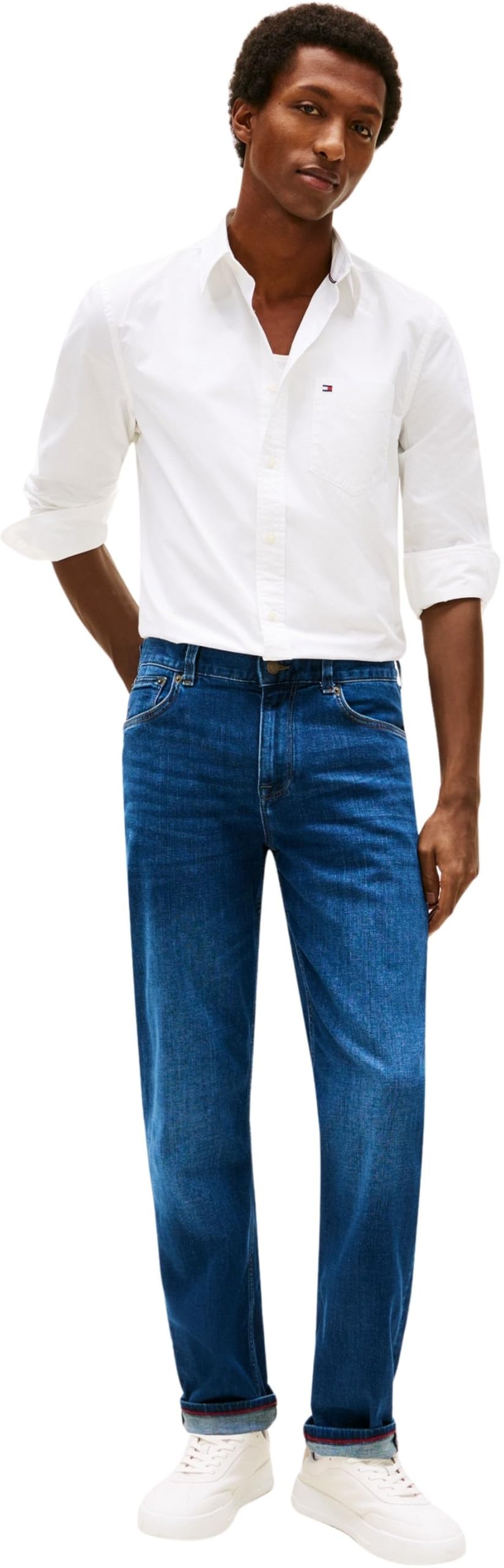 Tommy Hilfiger Core Denton Ciemnoniebieski Mw0mw39034 - Prosty Mężczyźni