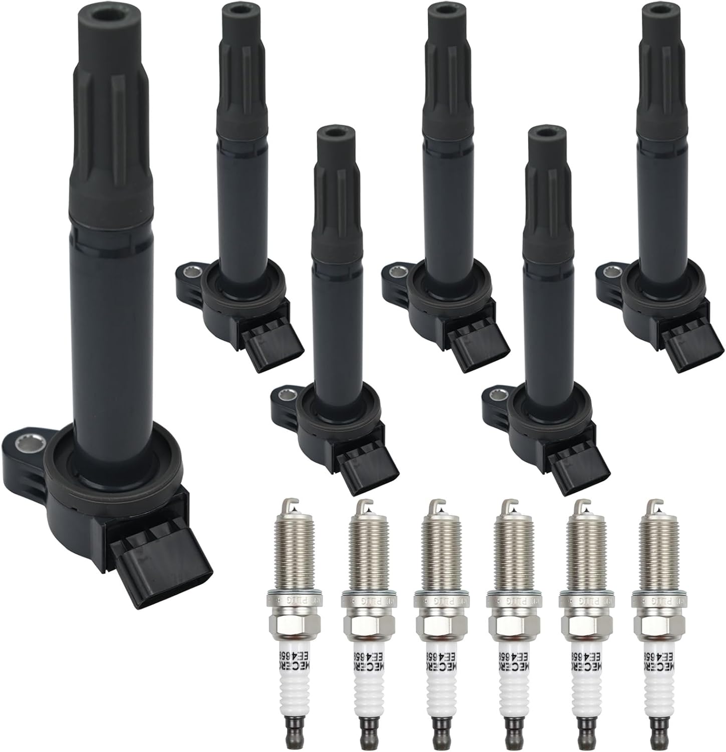 Ignition Coil Iridium Spark Plug Pack Set of 8 Compatible with Toyota Lexus 2007-2019 Tundra 08-19 Sequoia 10-19 GX460 UF487