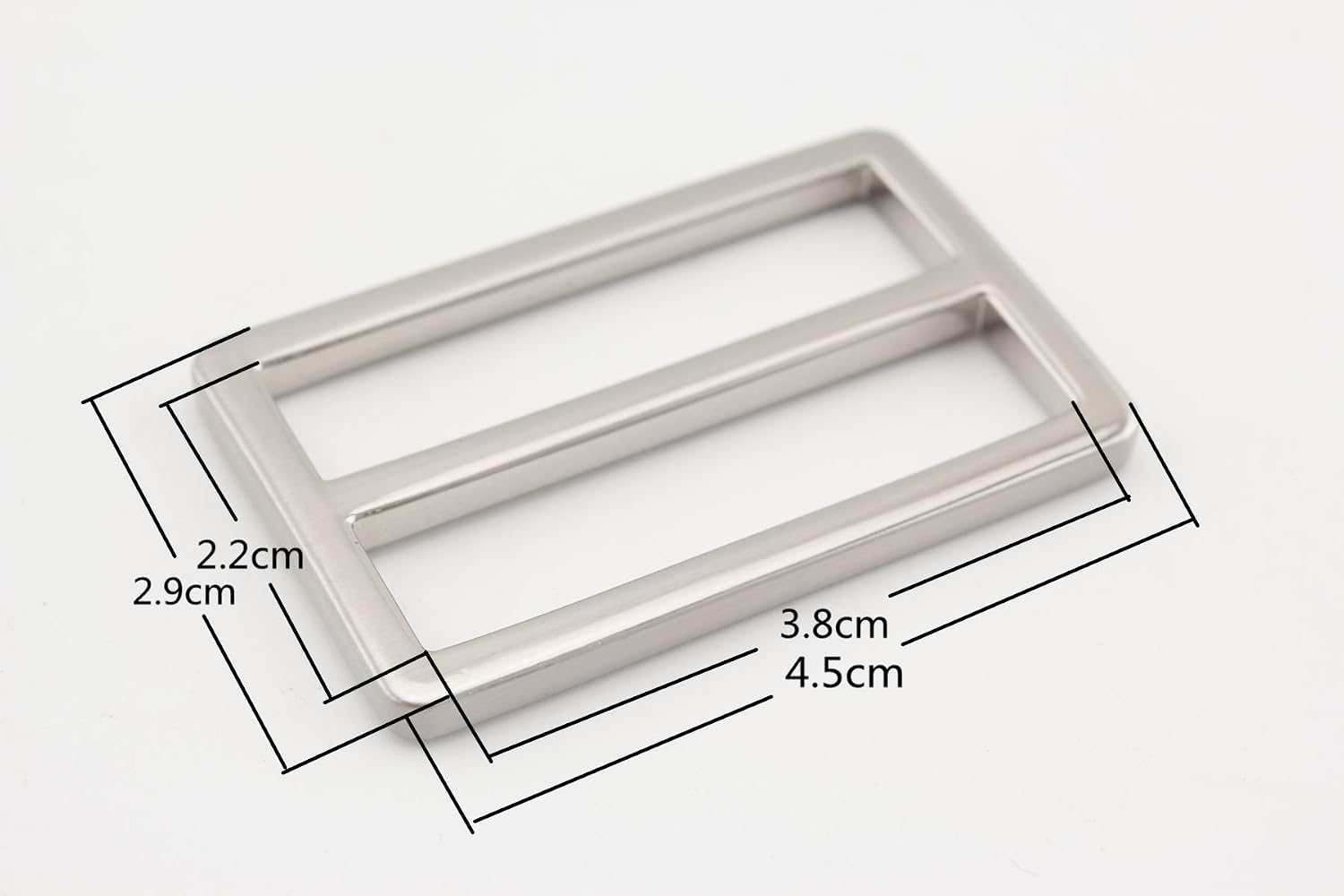 NICKEL & POLISHED NICKEL Adjuster Slider for buckle straps bags belt purse hardware making replacement