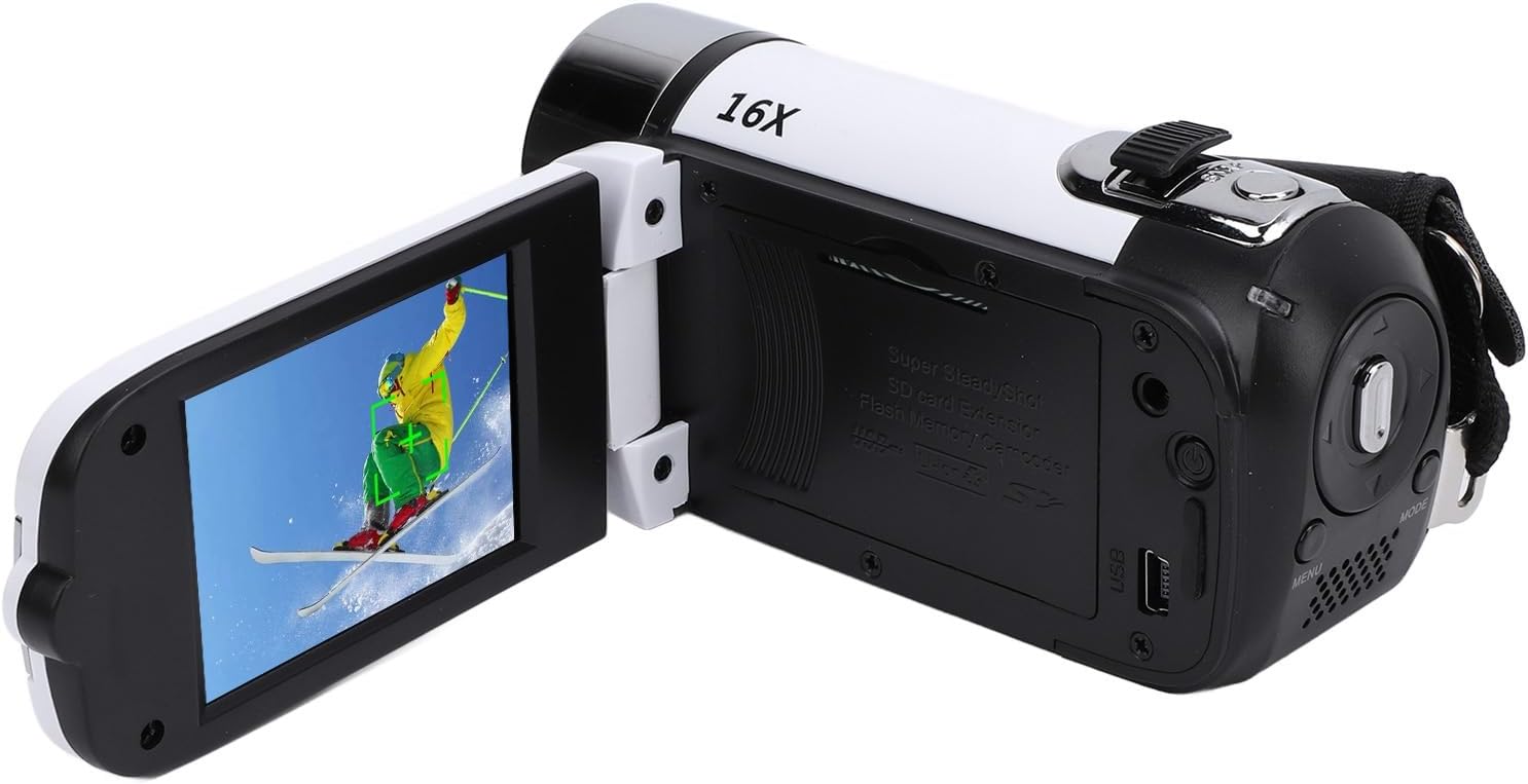 FOSA Digital Camera Recorder, Video Camera with 2.4 Inch Color Screen, 16MP 1080P 16X Digital Zoom Video Camera Camcorder for Travel with Fill Light