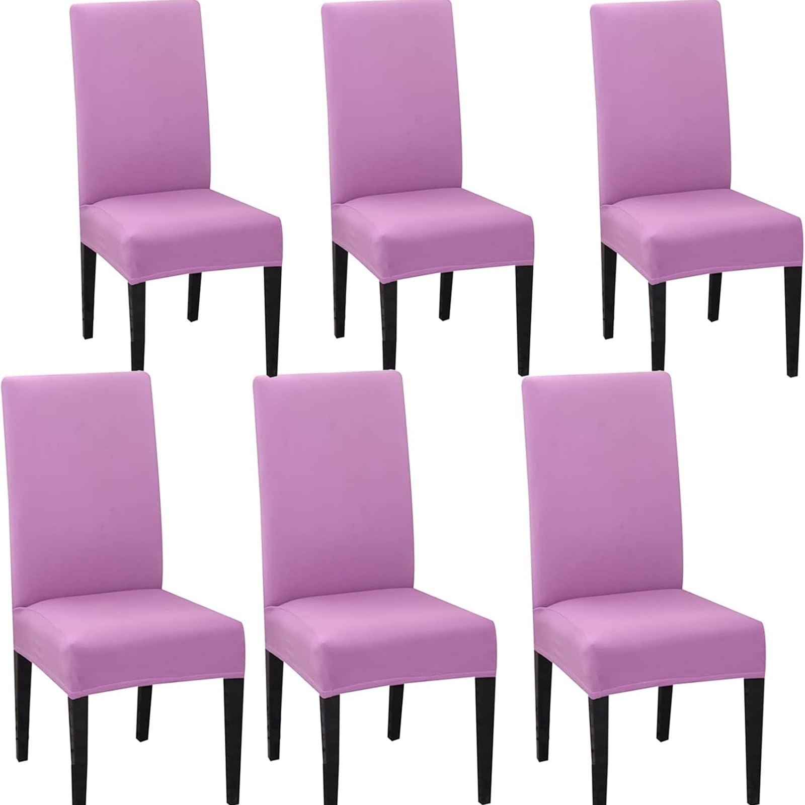 Generico Coprisedie con Schienale,1/2/4/6 Pezzi Coprisedia Elastico per Hotel Ristorante Cucina Feste di Nozze(Stmle28,6pcs)