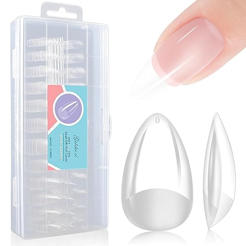 Miniatura 8 de Gelike EC Kit de puntas de uñas de gel suave extra cortas, para extensiones de uñas de remojo, cubierta completa, forma de ataúd extra corto, resina