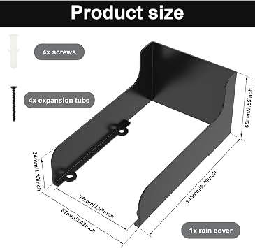 Metal Doorbell Cover, Waterproof Heat Insulation Doorbell Rain Cover, Large Ring Accessories, Anti-Glare Sun Shade for Most Doorphone