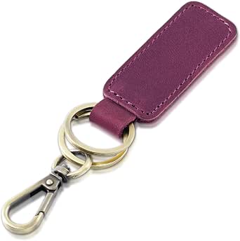 Vrasly Genuine Leather Car Keychain Holder With Keyrings & Anti-Loss Clip - View #10